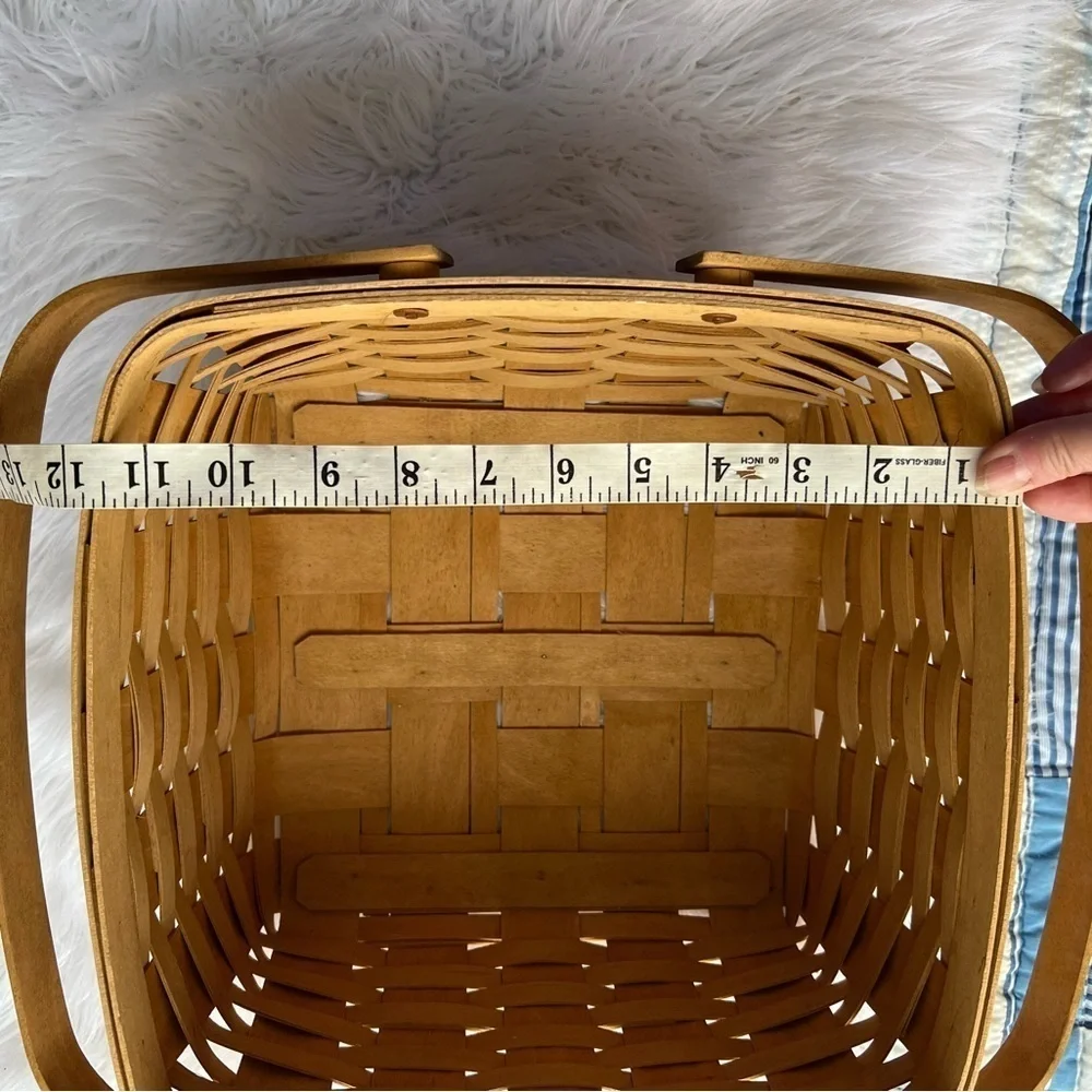 Longaberger Woven Handmade Basket 2003 Double Handle